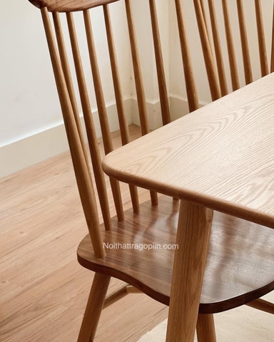 Ghế gỗ sồi + óc chó 02