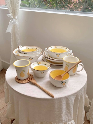 Bộ chanh sứ - ly không quai 9.2x6x9cm