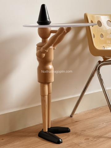 Bàn cà phê người gỗ pinocchio - màu đỏ