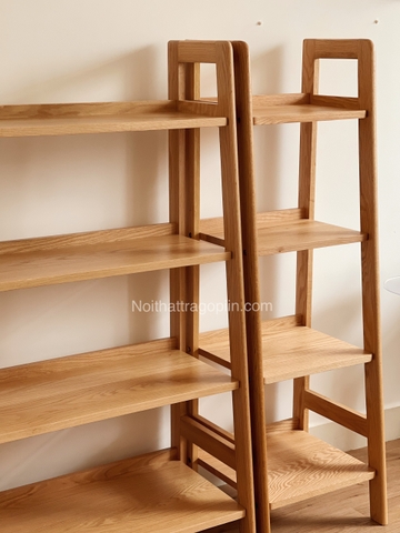 Kệ đứng 03 gỗ sồi 4 tầng