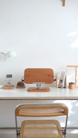 Giá đỡ gỗ 03 máy tính, ipad, sách ...