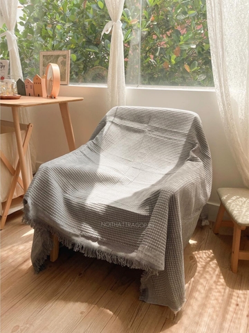 Khăn phủ sofa  - hoa tulip lớn 90x120cm