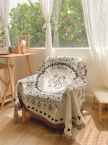 Khăn phủ sofa  - hoa tulip lớn 90x120cm