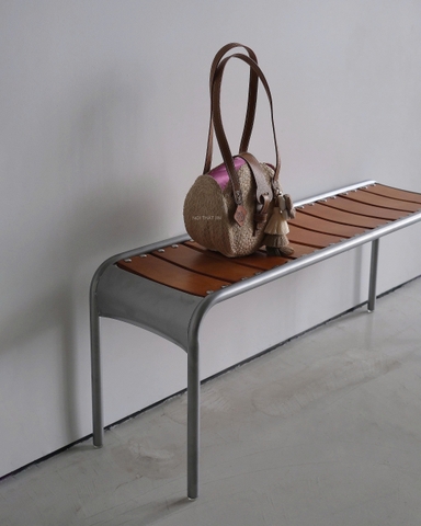 Bench gỗ 04 retro - mặt gỗ chân thép