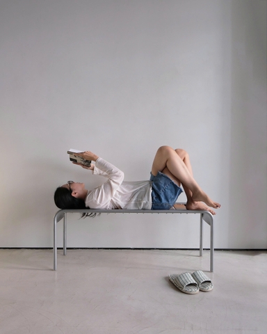Bench gỗ 04 retro - mặt gỗ chân thép