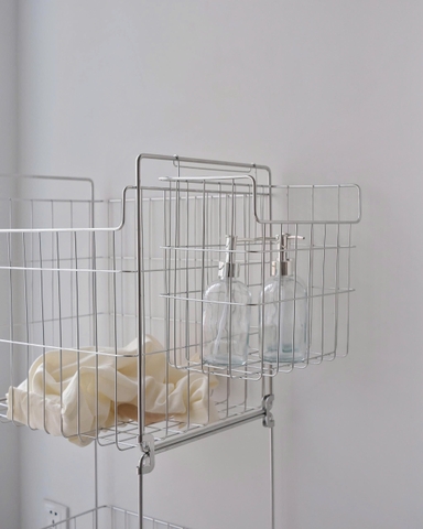 Kệ đựng đồ inox 3 tầng di động