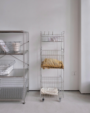 Kệ đựng đồ inox 3 tầng di động