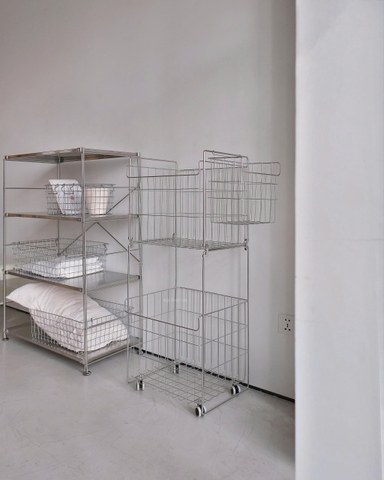 Kệ đựng đồ inox 3 tầng di động