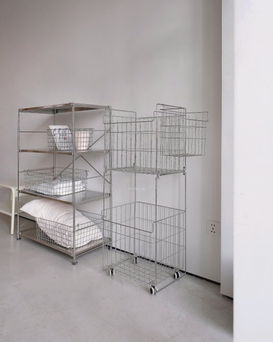 Kệ đựng đồ inox 3 tầng di động