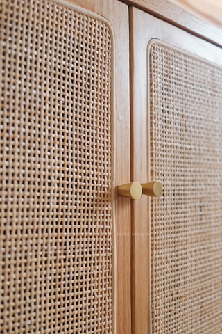 Tủ giày gỗ sồi cánh mây