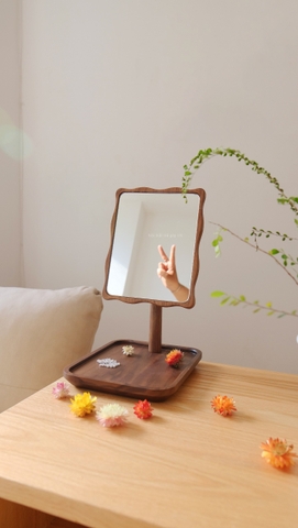 Gương gỗ để bàn 03
