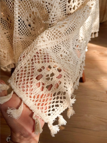 Khăn bàn ren tua rua