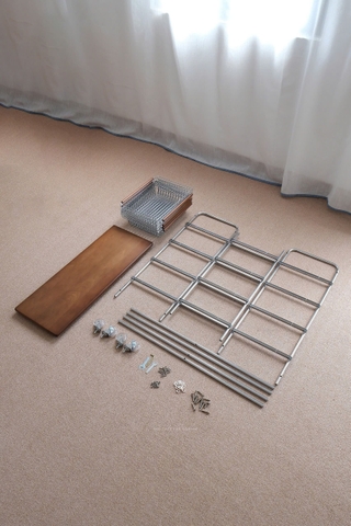 Kệ gỗ sắt có bánh xe