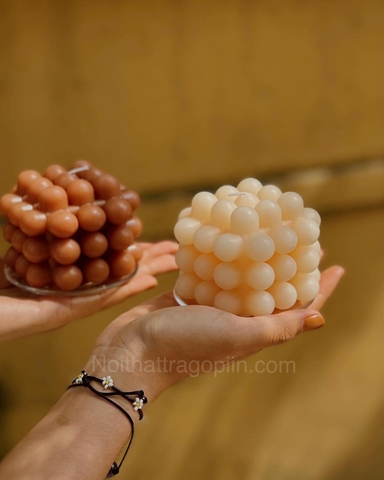 Nến vuông  - nâu