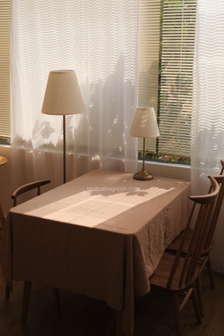 Khăn bàn caro cotton 05