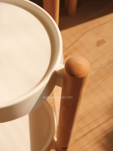 Đôn kê chậu cây 3 tầng - chân màu óc chó cao 90cm