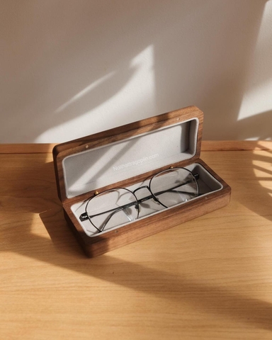 hộp đựng kính - gỗ óc chó