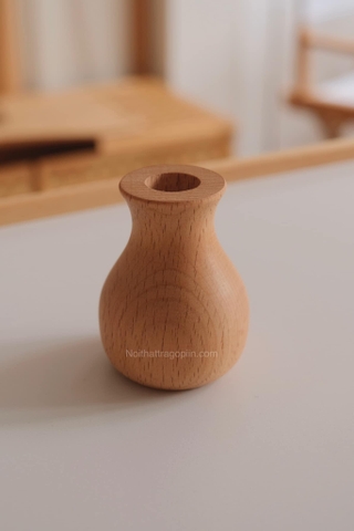 Bộ lọ gỗ và nĩa trái cây bông hoa - nĩa bông hoa