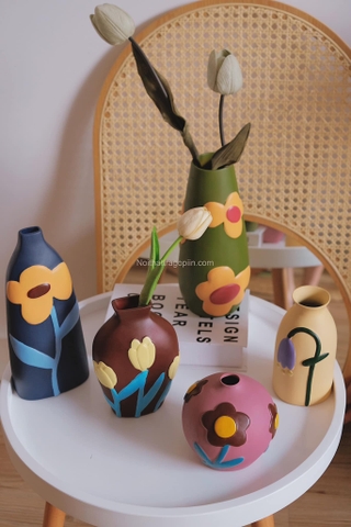 Bình gốm Morandi - phong cách E