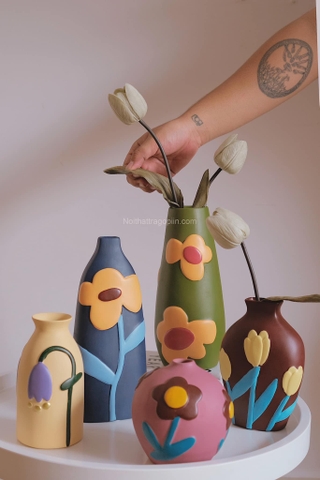 Bình gốm Morandi - phong cách E