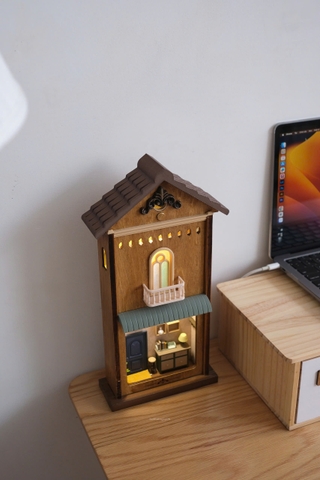 Nhà gỗ đèn treo tường phong cách retro