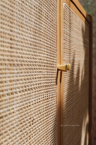 Tủ giày gỗ sồi cánh mây