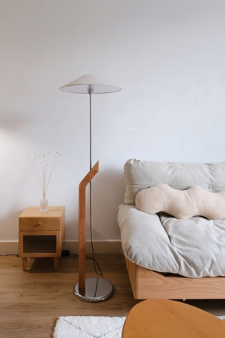 Đèn sàn 12 khung gỗ + inox