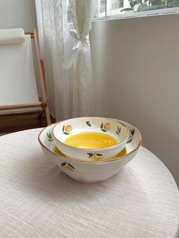 Bộ chanh sứ - ly không quai 9.2x6x9cm