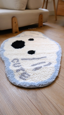 Thảm chân cún malta trắng 50x80cm