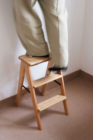 Thang gấp 07 gỗ sồi