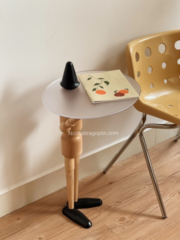 Bàn cà phê người gỗ pinocchio - màu đỏ