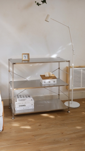 Kệ đứng khung inox- full inox