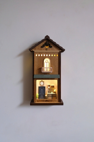 Nhà gỗ đèn treo tường phong cách retro