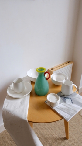 Bình hoa thuỷ tinh 02 men xanh nước nổi