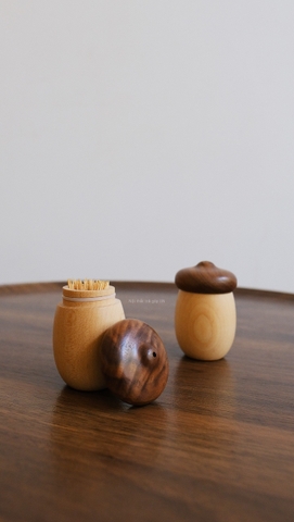 Hũ đựng tăm - hạt dẻ