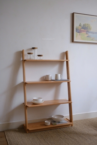 Kệ đứng 06 - gỗ sồi nguyên khối