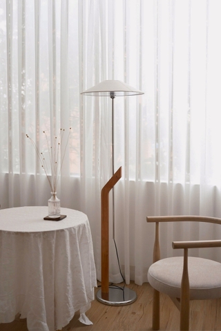 Đèn sàn 12 khung gỗ + inox