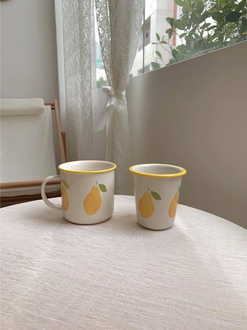 Bộ chanh sứ - ly không quai 9.2x6x9cm