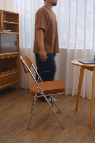 Ghế gập tựa đệm màu