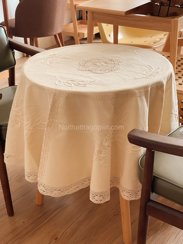 Khăn bàn cho bàn tròn đường kính 150cm