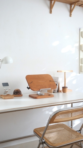 Giá đỡ gỗ 03 máy tính, ipad, sách ...