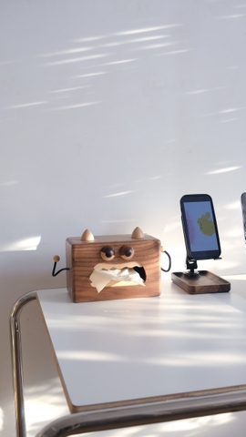 Hộp khăn giấy 04A - quái vật gỗ