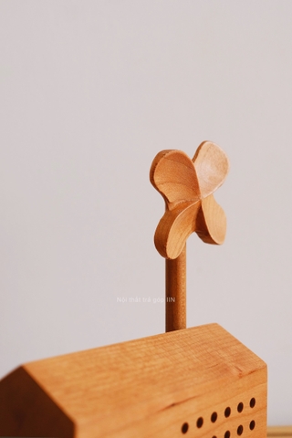 hộp nhạc retro nhà cối xay gió - gỗ óc chó bài spirited away