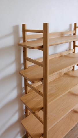 Kệ đứng 05 - gỗ sồi nguyên khối