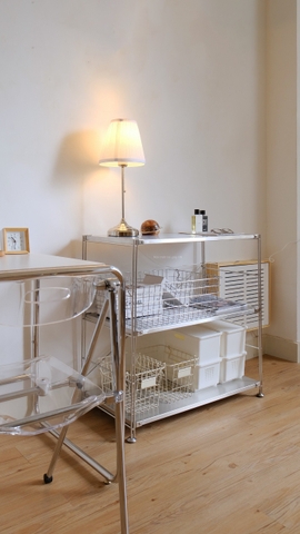 Kệ đứng khung inox- full inox