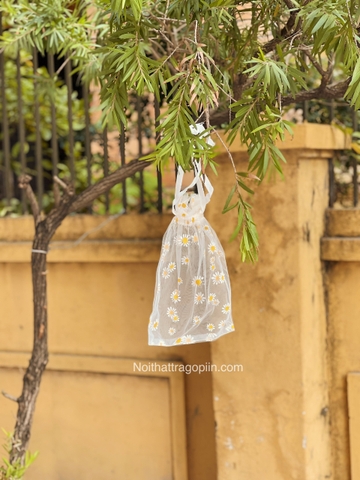 Túi voan dây rút hoa cúc