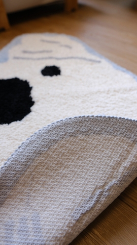 Thảm chân cún malta trắng 50x80cm