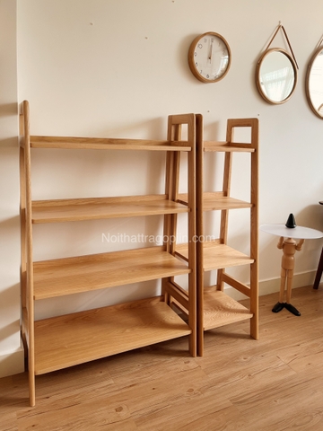 Kệ đứng 03 gỗ sồi 4 tầng