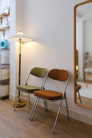 Ghế gập tựa đệm màu