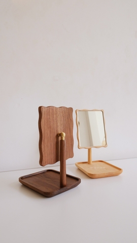 Gương gỗ để bàn 03
